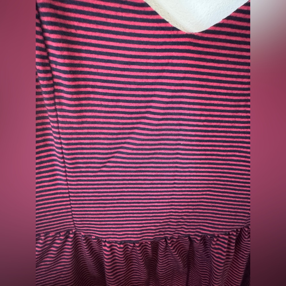 Lush Red and Black Striped Mini Dress - Picture 3 of 6